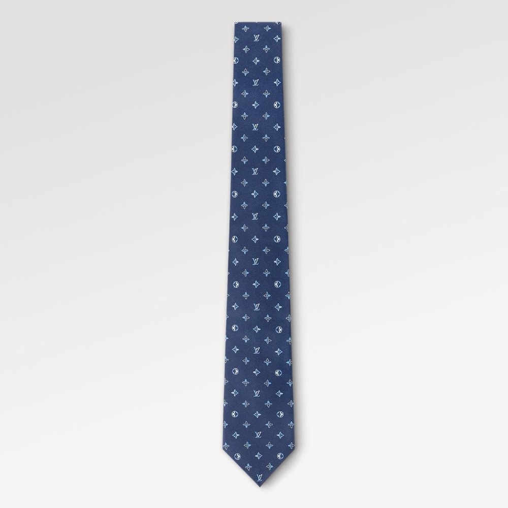 Louis Vuitton Navy Monogram eclipse Tie